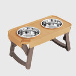 Folding Bowl For Eating High Feet For Pets Bowl With Non-slip Support  Stainless Steel For Drinking Water For Dogs - Image 7