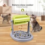 Interactive Dog Cat Food Puzzle Toy Slow Feeder Pet Bowl Treat Boredom Dispensing Slow Feeder Anxiety IQ Training In Smart Feeding And Adjustable Height For Small Medium Dogs - Image 2