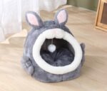 Bejirog Pink Screaming Rabbit Cat Nest Autumn And Winter Semi-closed Cat House - Image 6