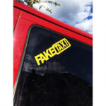 Fake Taxi Drifting Sign Funny Car Sticker - Image 3