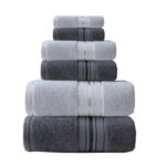 Cotton Glossy Satin Plain Cut-off Absorbent Towel Suit - Image 2
