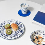 Handmade Ink-splashed Enamel Fruit Plate Enamel Water Cups Dishes Tableware - Image 2