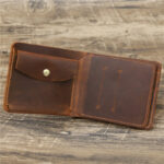 Men Crazy Horse Leather Money Card Bag Leather Wallet - Image 5