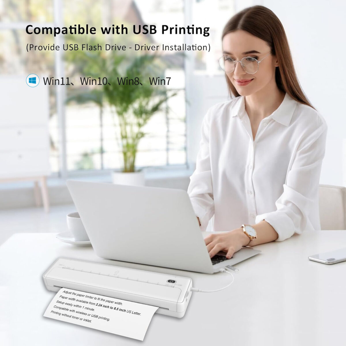 Cross-border A4 Printer Bluetooth Connection Wireless Mobile Phone Computer Office Home Portable Tattoo Printer - Image 2