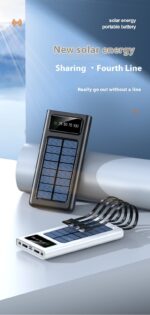 With Cable Four-wire Solar Energy Portable Battery For Mobile Phones - Image 9