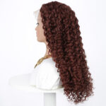 Women's Fashion Front Lace Long Curls Wig Chemical Fiber Head Cover - Image 5
