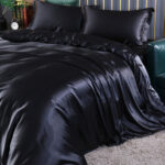 Solid Color Double-sided Silk Four-piece Set Silkworm Silk Satin Bed Sheet Quilt Cover - Image 2