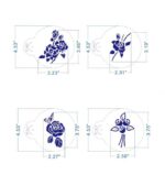 6 sets of rose cake decorated with sugar powder sieve Fondant mold spray pattern sprayed pattern hollow template - Image 3