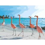 Paint by Numbers Set - Flamingos Beach - Image 5