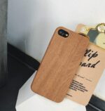 Wooden handset case with ultra-thin wood-grain soft leather cover and wood-grain handset cover - Image 5