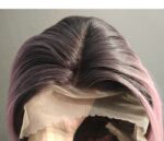 Front Lace Wig Long Straight Hair Female Middle Gradient Ombre Green Chemical Fiber Hood - Image 4