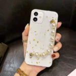 Compatible With , Suitable For 12 Mobile Phone Case IPhone11promax All-inclusive Xr Epoxy Glitter Female Soft Case Pearl Chain