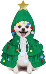 Cat Christmas Outfit Cat Kitten Christmas Clothes Cat Christmas Tree Costume With Star Ornament For Cats Kittens Pets - Image 2