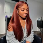 Red Brown 33color Huamn Hair Wig 134HD Transparent Lace - Image 3
