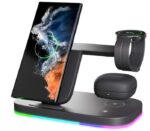 Vertical Wireless Charger Wireless Dock 3in1 Mobile Phone Headphone Charging Stand - Image 8