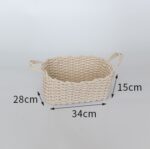 Nordic Wind Hand-woven Thick Cotton Rope Storage Box Simple Storage Basket - Image 9