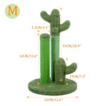 Cats Scratching Kitten Climbing Cactus Tree - Image 4