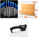 8-inch Chef Knife With Blue Resin Handle - Image 6