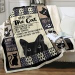 Cat Sherpa Blanket Animal Pattern Printing Double Layer Children - Image 4