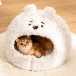 Pet Cat Litter Semi-enclosed Cat Litter Kennel Winter Warm Yurt Cat Tent Nest - Image 2