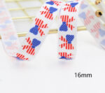 Stars And Stripes Ribbon Dovetail Bowknot Hair Ring Double Stitching Dovetail Ribbon - Image 3