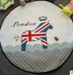Explosion models Ins cotton car storage mat storage toy mats Round outing children climbing mat storage bag - Image 9