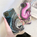 Colorful crystal marble pattern phone case