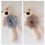 Girls Lovely Scrunchies Cute Bear Hair Band Rabbit Fur Hair Rope Soft Warm Rubber Band Pretty Hair Accessories - Image 8