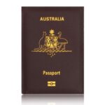 Light Blue PU Leather Card Bag Minimalist Travel Document Protective Case - Image 4