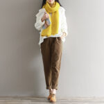 Large Size Women's Art Fan Xian Thin Corduroy Pants Autumn And Winter Loose Casual Trousers - Image 5