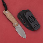 Stone Wash 14C28N Steel Mikata Handle Straight Knife