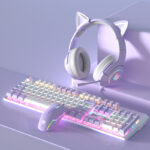 Purple Mechanical Keyboard Mouse Suit Wired Green Axis - Image 9