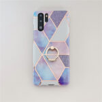 Electroplating mosaic marble ring phone case - Image 2
