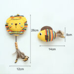 Cat Toys Jungle Animals Bite Resistant Catnip Toys, Interactive Cat Kicker Toys For Indoor Cats, Promotes Kitten Exercise - Image 2