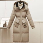 Plus Size Cotton-padded Clothes Women's Clothing Overknee Long - Image 8