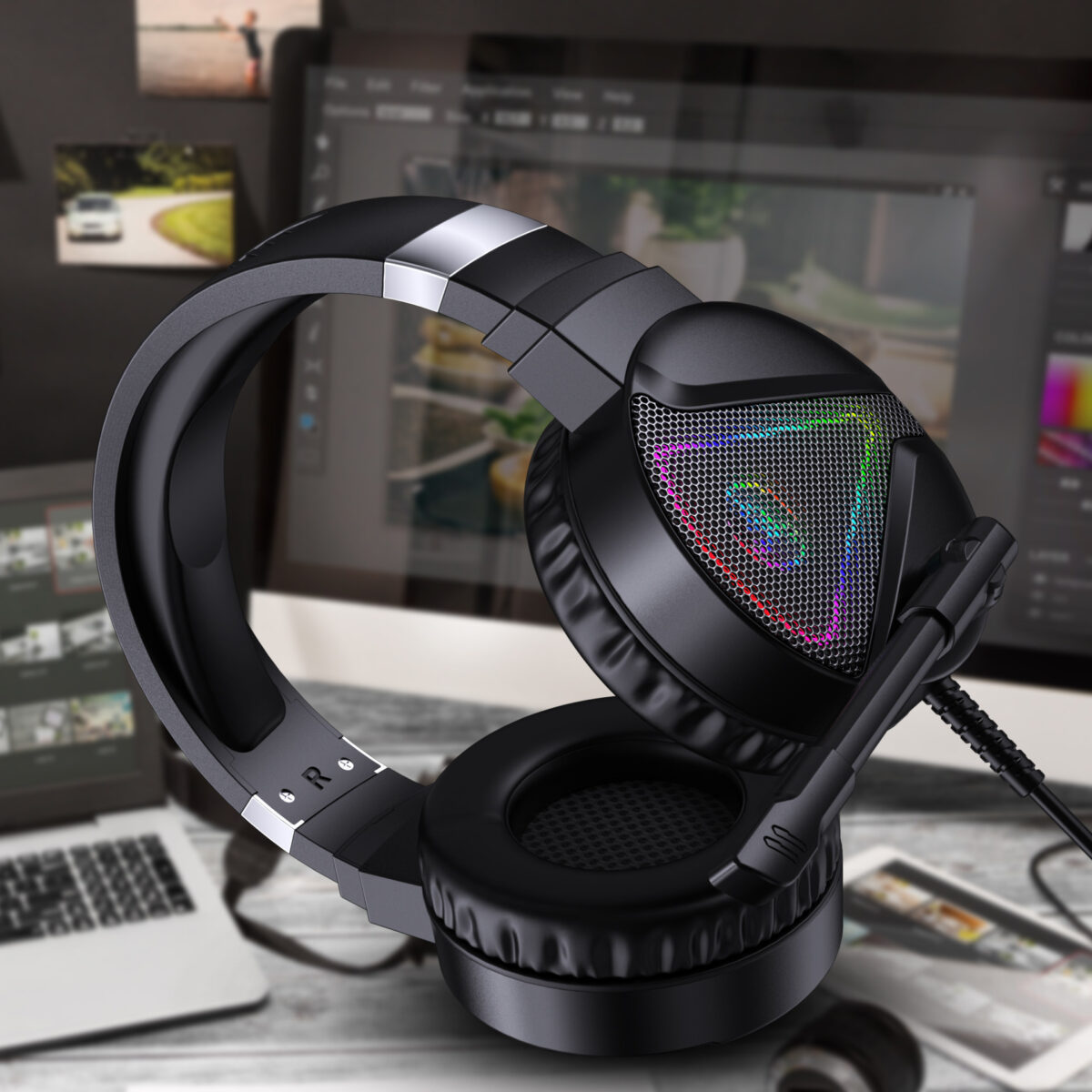 RGB Luminous ABS Headset - Image 9