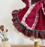 Princess Lolita Dress With Pet Bow Plaid Lace - Image 4
