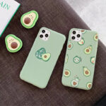 Suitable for A51 A71 flat avocado phone case A50 A70 creative cartoon smile tpu Samsung S20 protection - Image 3