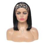 Headband Wig Human Hair Straight Bob Wigs - Image 5