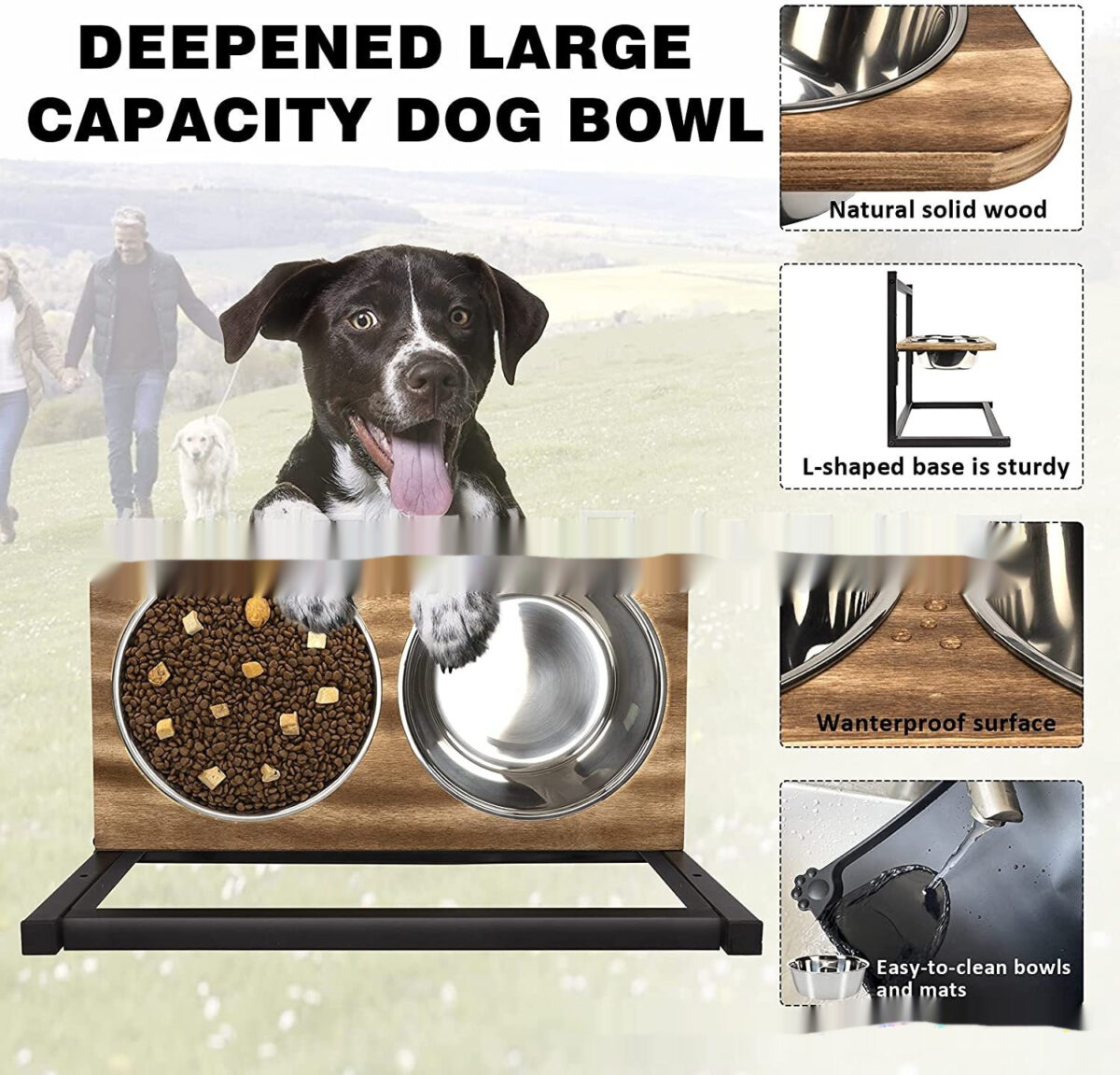 Large 5-inch 9-inch 13-inch 2 Dog Food Water Bowl - Image 4