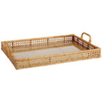 Tea Table Storage Rattan Desktop Storage Box Tray - Image 2