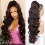 Wig Big Wave Drawstring Ponytail Matte High Temperature Silk Chemical Fiber Wig - Image 3