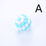 Cat Toy Colorful Plush Ball, Sounding Multi-color Rainbow Ball - Image 2