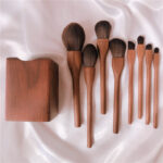 Wood Handle Makeup Brush Set Blush Brush Set Eye Eyeliner Powder Foundation Make Up Brushes Set - Image 5