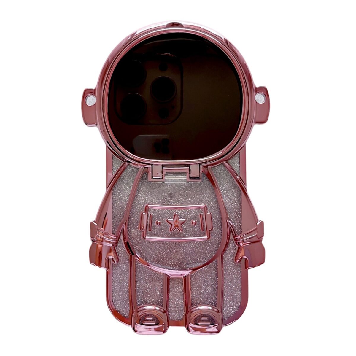 Applicable Electroplating TPU Astronaut Phone Case Flip Mirror Bracket 13 Protective Cover - Image 4