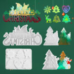 Christmas Tree Bell Christmas Snowflake Pendant Silicone Mold - Image 2
