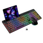 Wireless Keyboard And Mouse One-piece Set With Card Slot Luminous Ergonomic Business Office - Image 6