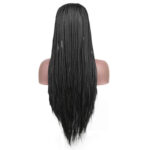 Braided Wigs Synthetic Lace Front Wig Black - Image 3