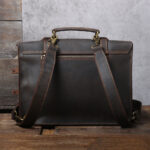 Simple First Layer Cowhide Backpack Briefcase Men And Women Leather Shoulder Messenger Bag - Image 3