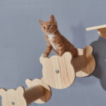 Solid Wood Wall Mounted Sisal Pole Cat Toy Platform Grabbing Board Grinding Grabbing - Image 5